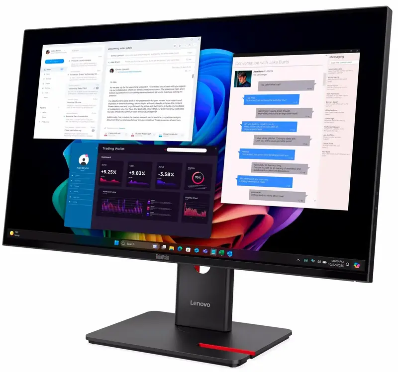 Монітор Lenovo 27" 16:9 IPS (64AFGAT2UA) - фото - №2