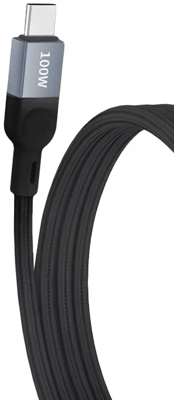 Kабель USB-С to USB-C Keephone MagCoil (KPMAGCCBK) 1 M PD 100W чорний - фото - №2