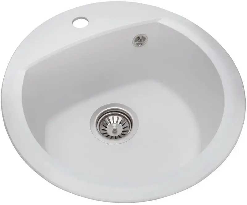 Мийка GRANADO RONDA white з сифоном (470*490mm.) - фото - №1