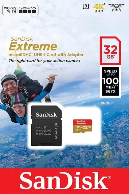 Карта пам'яті microSD SDHC 32GB UHS-I W/A SDSQXAF-032G-GN6AA - фото - №3