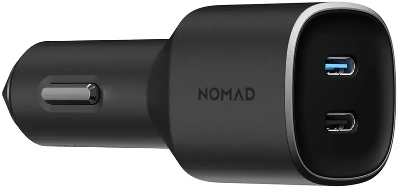 Зарядний пристрій Nomad Dual Port USB-C 70W Car Black (NM01895985) - фото - №0