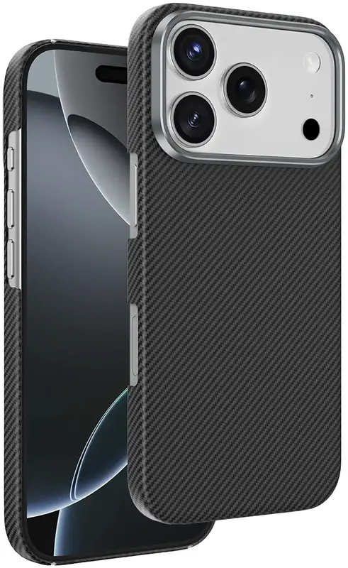 Чохол Keephone KEVLAR SWEDEN MagSafe Case for 17 Pro Max Black (KPKVSN17PMBK) - фото - №0