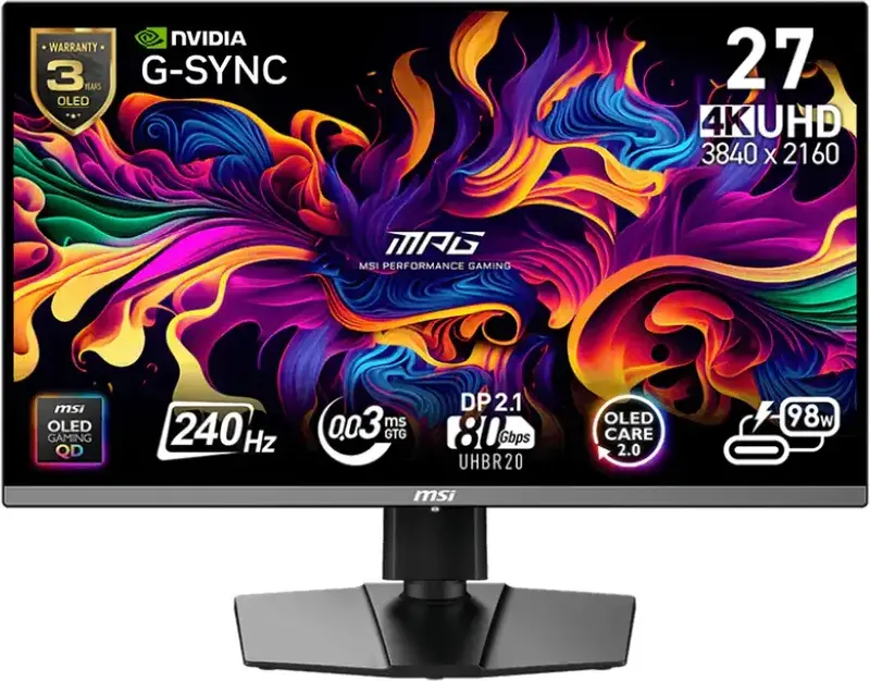 Монітор QD-OLED 26.5" UHD (3840 x 2160) MPG 272URX QD-OLED - фото - №0