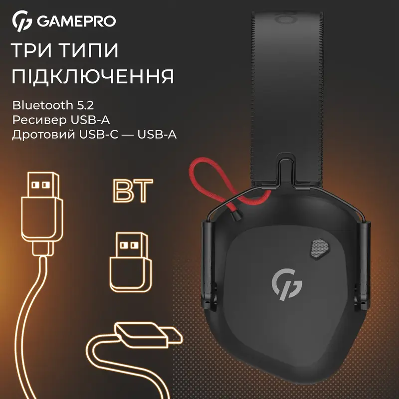 Гарнітура ігрова Gamepro Genesis Mercury Pro (HSW120B) 3-Mode - фото - №9