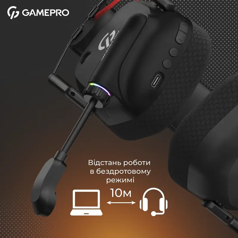 Гарнітура ігрова Gamepro Genesis Mercury Pro (HSW120B) 3-Mode - фото - №11