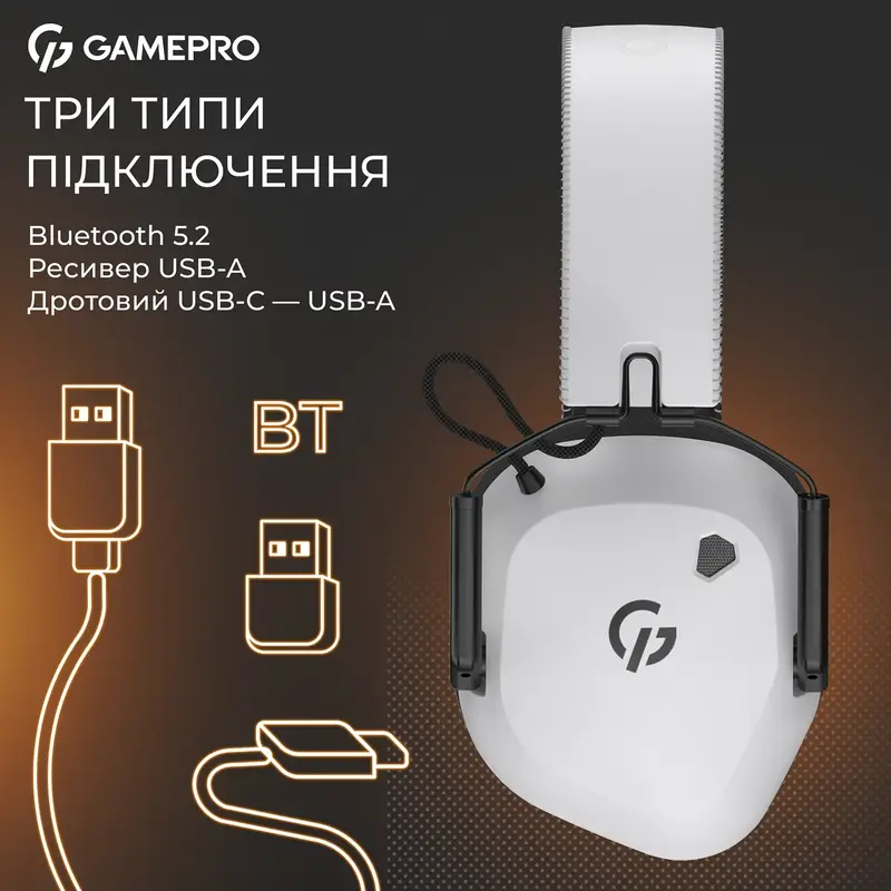 Гарнітура ігрова Gamepro Genesis Mercury Pro (HSW120W) 3-Mode - фото - №9