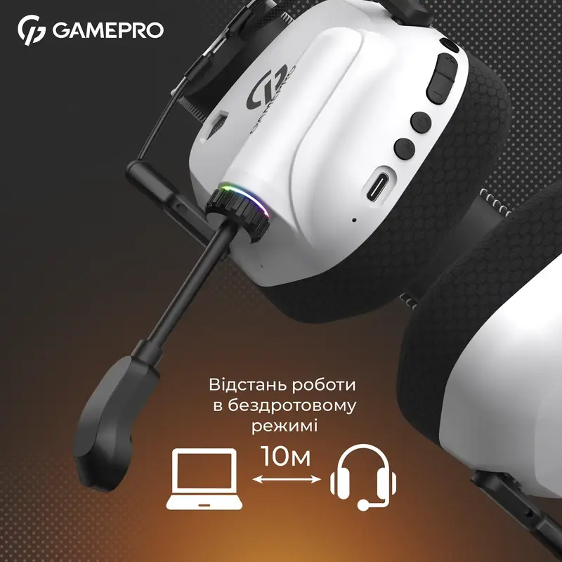 Гарнітура ігрова Gamepro Genesis Mercury Pro (HSW120W) 3-Mode - фото - №11