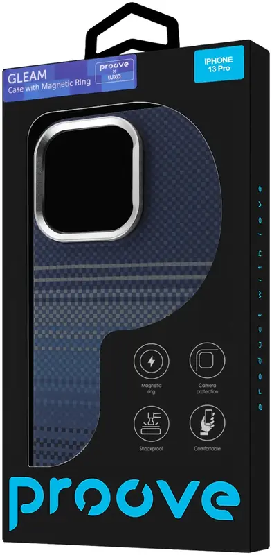 Чохол Proove Gleam Case with Magnetic Ring iPhone 13 Pro (blue stripes) - фото - №2