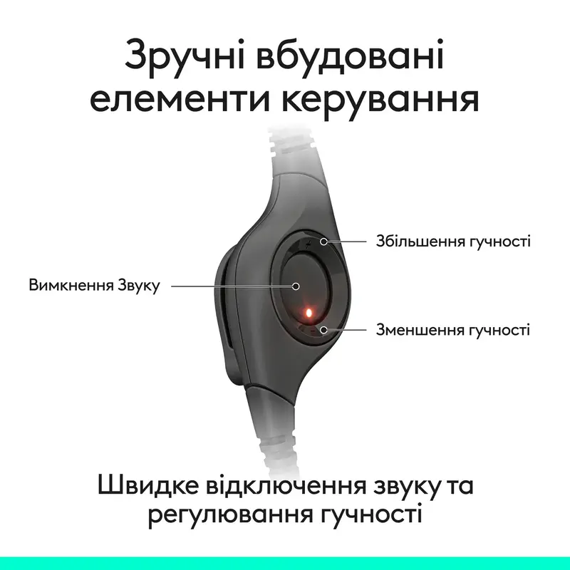 Гарнітура Logitech H390 USB-C Computer Headset - MIDNIGHT BLACK - фото - №3