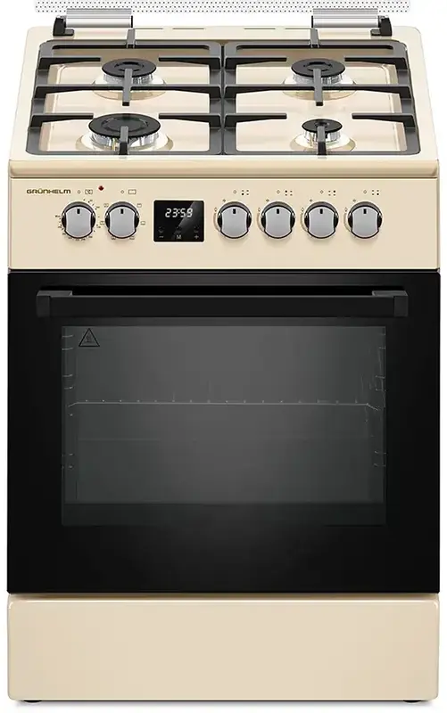 Плита комбинированная Grunhelm FD661234BE - фото - №0