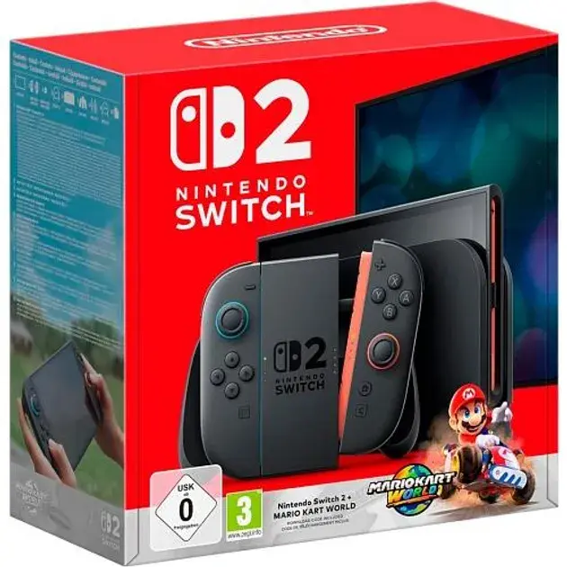 Игровая консоль Nintendo Switch 2 Console Mario Kart World Bundle - фото - №7