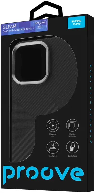 Чохол Proove Gleam Case with Magnetic Ring iPhone 15 Pro (graphite) - фото - №2