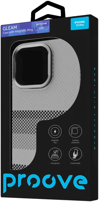Чохол Proove Gleam Case with Magnetic Ring iPhone 15 Pro (white borders) - фото - №2