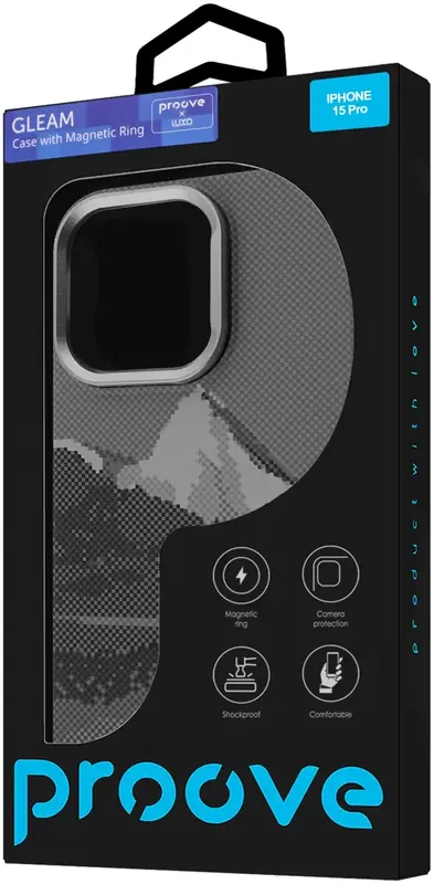 Чохол Proove Gleam Case with Magnetic Ring iPhone 15 Pro (silver peak) - фото - №2