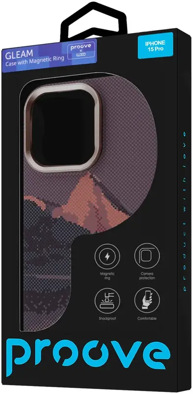 Чохол Proove Gleam Case with Magnetic Ring iPhone 15 Pro (gold peak) - фото - №2