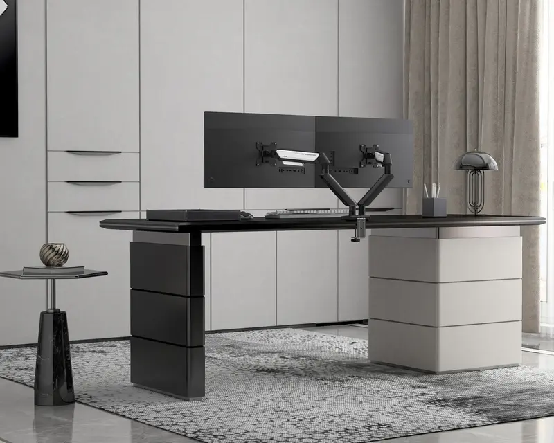 Настільне кріплення для монітора Anda Seat Stealth II Duo 17'“-32”' Black & White - фото - №7