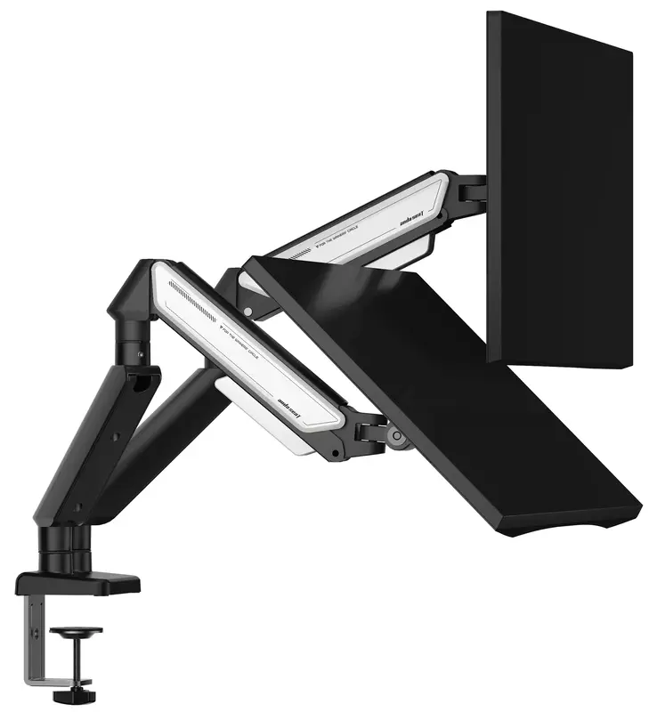 Настільне кріплення для монітора Anda Seat Stealth II Duo 17'“-32”' Black & White - фото - №5