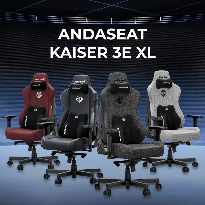 Ігрове крісло Anda Seat Kaiser 3E XL Black PVC - фото - №7