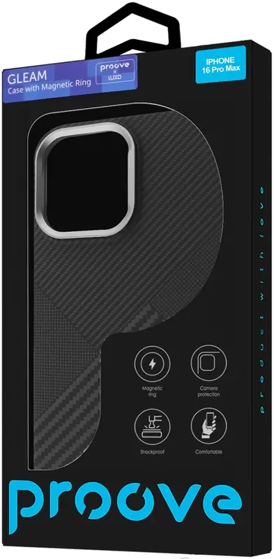 Чехол Proove Gleam Case with Magnetic Ring iPhone 16 Pro Max (graphite) - фото - №2