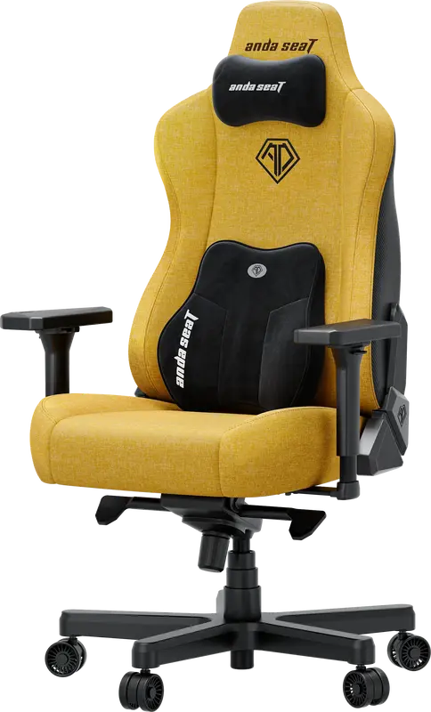 Ігрове крісло Anda Seat Kaiser 3E XL Bright Yellow Fabric - фото - №2