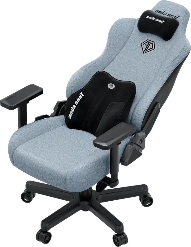 Ігрове крісло Anda Seat Kaiser 3E XL Сіро-блакитна тканина - фото - №6