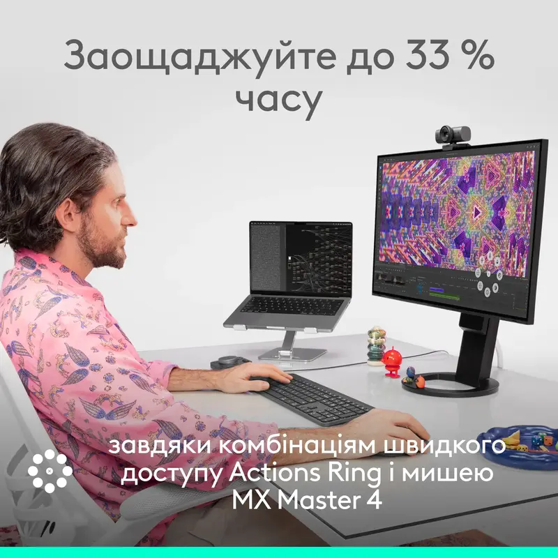 Миша Logitech MX Master 4 Performance Wireless Mouse - GRAPHITE - фото - №2