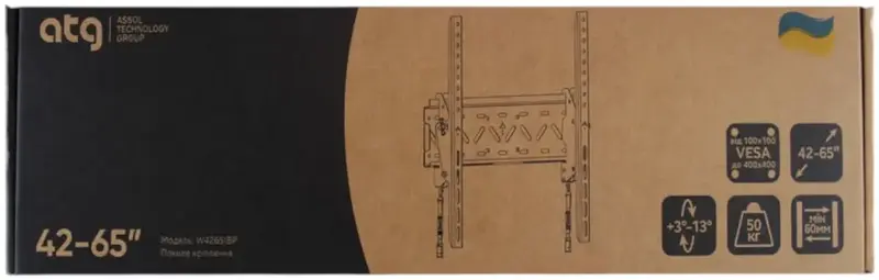 Кронштейн ATG W4265IBP (42-65" Похилий) - фото - №6