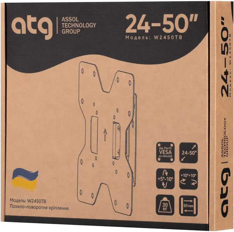 Кронштейн ATG W2450TB (24"-50" Похило-Поворотний) - фото - №5