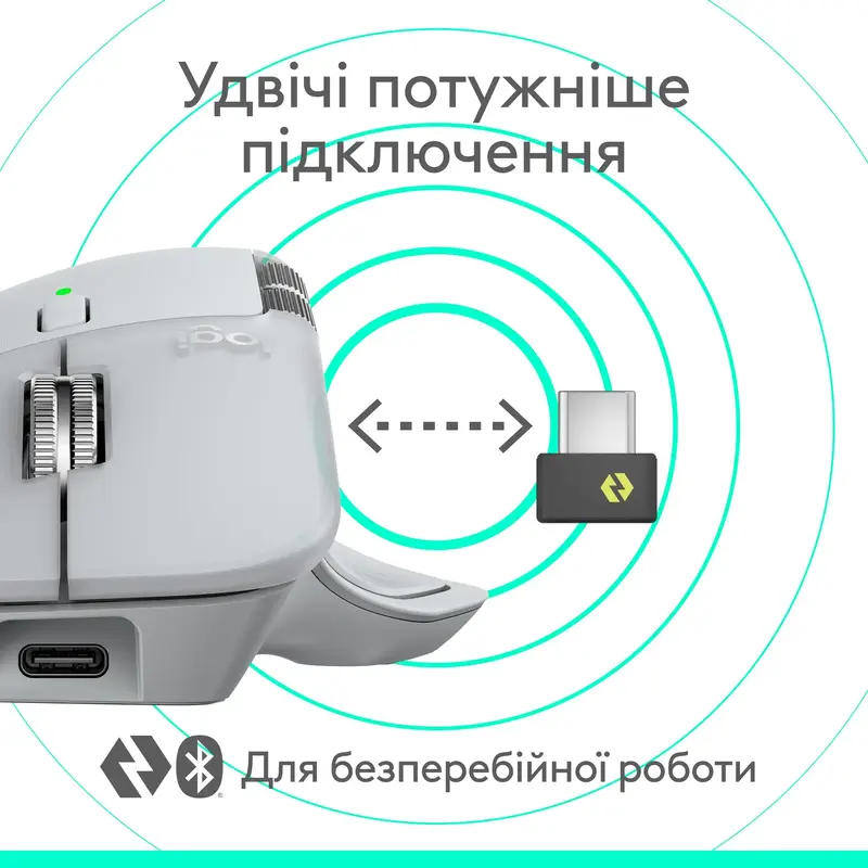 Миша Logitech MX Master 4 Performance Wireless Mouse - PALE GREY - фото - №5