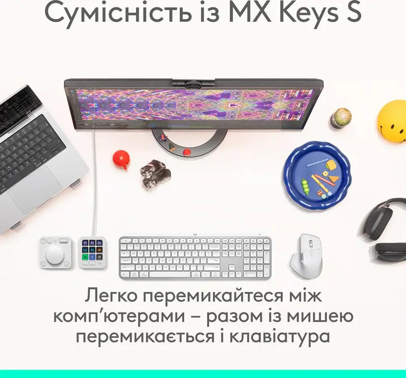 Миша Logitech MX Master 4 Performance Wireless Mouse - PALE GREY - фото - №6