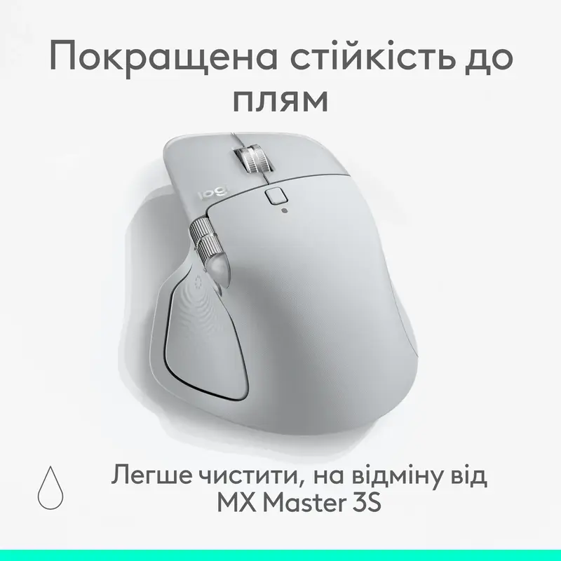 Миша Logitech MX Master 4 Performance Wireless Mouse - PALE GREY - фото - №8