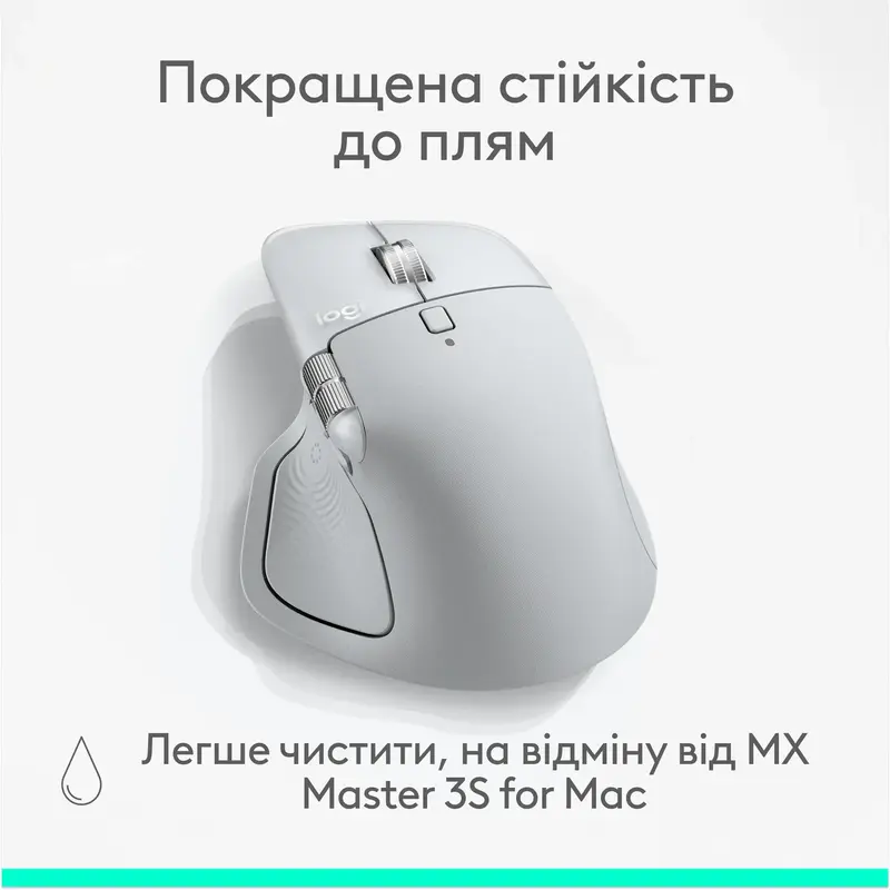 Миша Logitech MX Master 4 for Mac Performance Wireless Mouse - WHITE SILVER - фото - №8