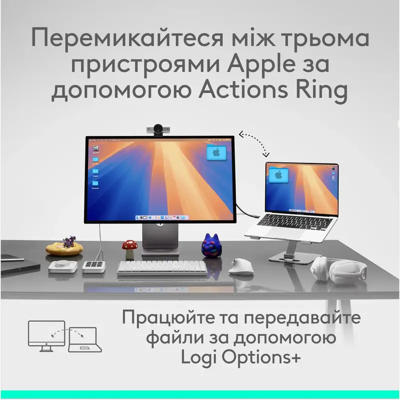 Миша Logitech MX Master 4 for Mac Performance Wireless Mouse - WHITE SILVER - фото - №9