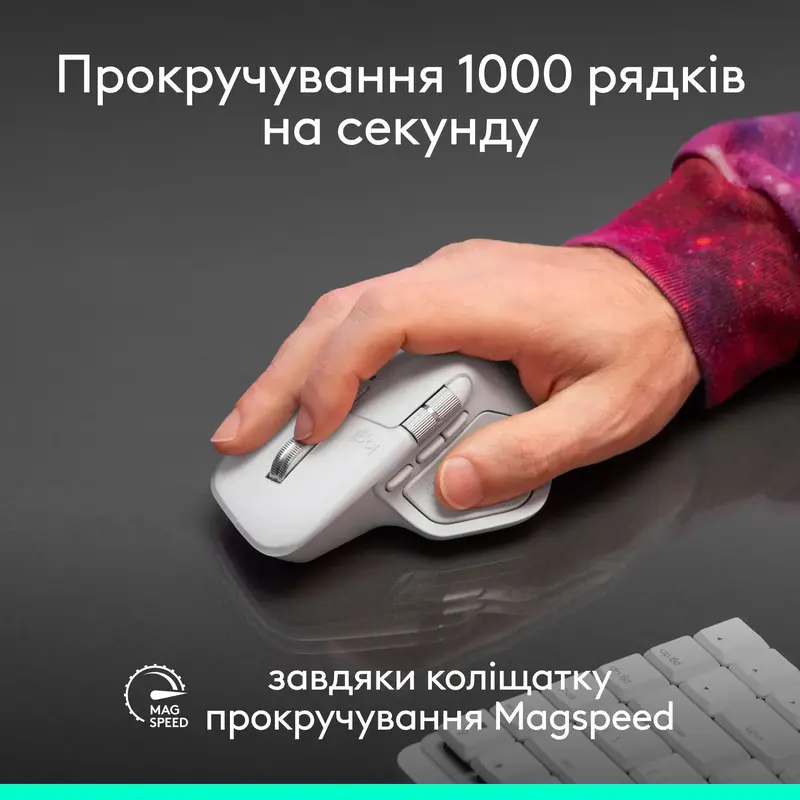 Миша Logitech MX Master 4 for Mac Performance Wireless Mouse - SPACE BLACK - фото - №3