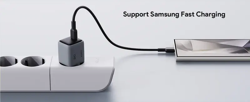 Ун. МЗП Aukey Comet Mini (PA-C1) 30W GaN PD Type-C чорний - фото - №11