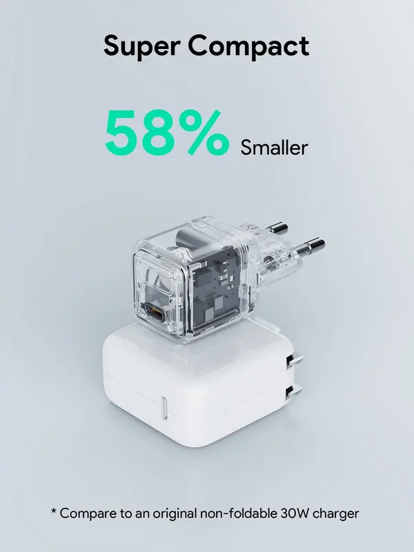 Ун. МЗП Aukey Comet Mini (PA-C1) 30W GaN PD Type-C чорний - фото - №5