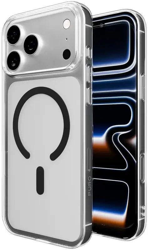 Чохол Puro Cover in TPU+PC "LITE MAG" with Magsafe for iPhone 17 Pro Max Transparent Black (PUIPC17P69LITEMBLK) - фото - №6