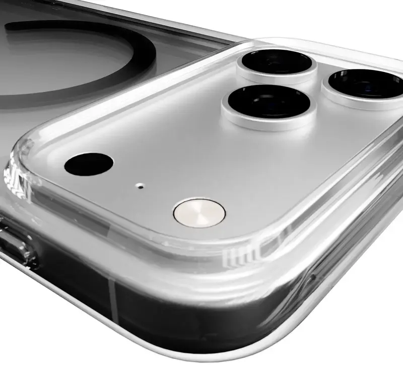Чохол Puro Cover in TPU+PC "LITE MAG" with Magsafe for iPhone 17 Pro Max Transparent Black (PUIPC17P69LITEMBLK) - фото - №3