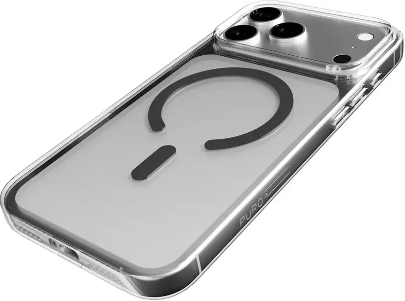 Чохол Puro Cover in TPU+PC "LITE MAG" with Magsafe for iPhone 17 Pro Max Transparent Black (PUIPC17P69LITEMBLK) - фото - №5
