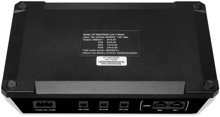 Порт.ДБЖ для роутера (маршрутизаторів) Yepo Mini DC-UPS YP-36W (20000mAh/LiFePO4) (UA-112545) - фото - №9