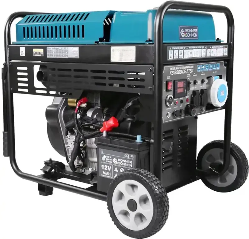 Дизельний інверторний генератор Konner&Sohnen KS 9500IDE ATSR, 230В, 9,5кВт, АВР(ATS), електростартер - фото - №5