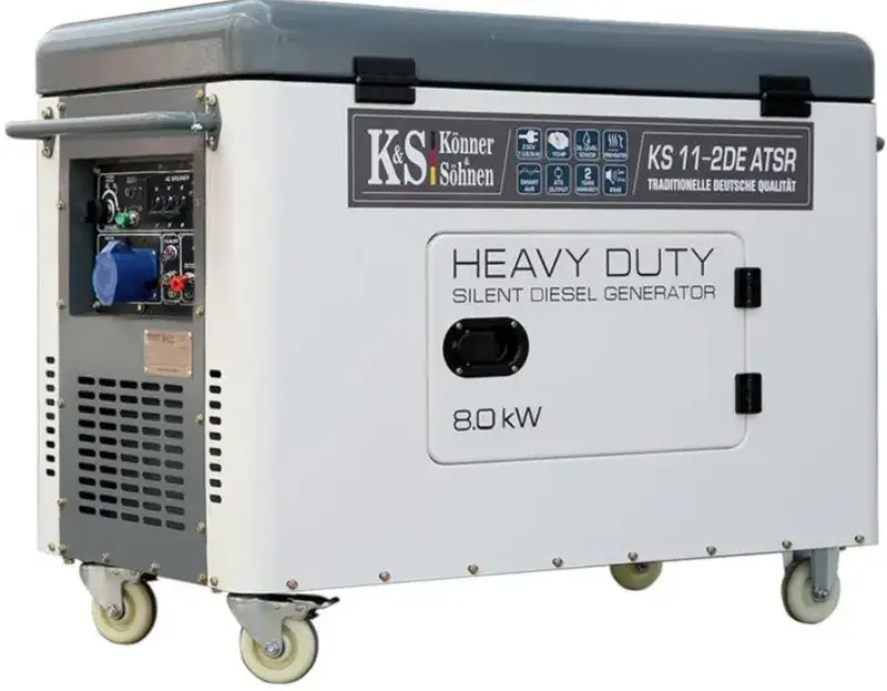Генератор дизельний Konner&Sohnen KS 11-2DE ATSR 230В 8.0/7.5кВт електростартер 216кг - фото - №1