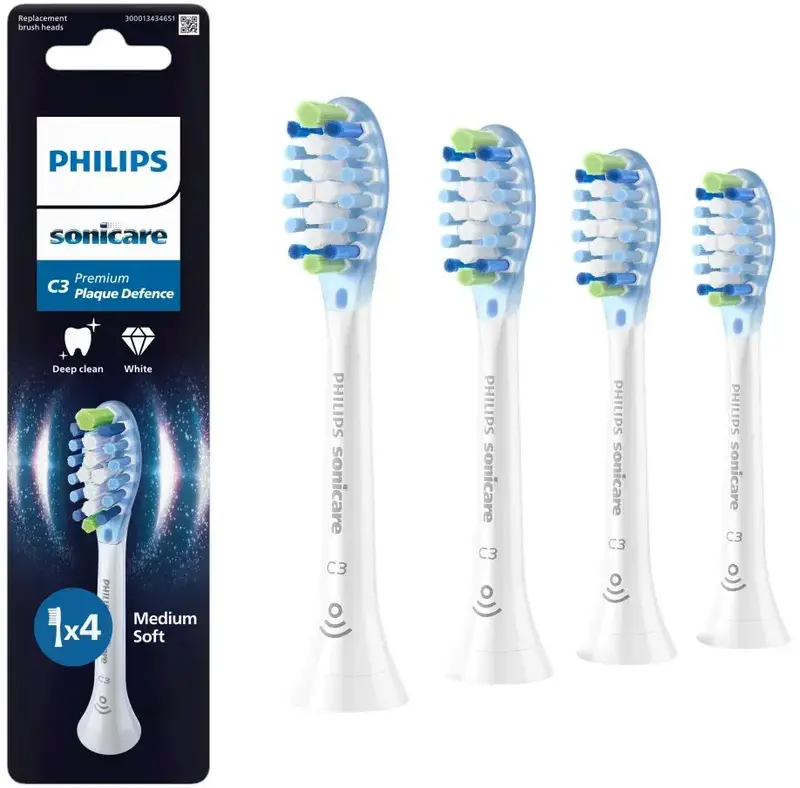 Насадки для зубної щітки PHILIPS Sonicare HX9044/87 C3 Premium Plaque Defense - фото - №0