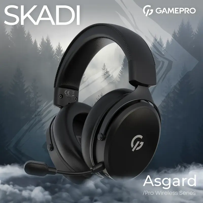Бездротова ігрова гарнітура GamePro Asgard Skadi (HSW191B) - фото - №3