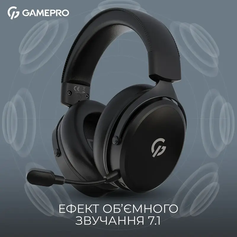 Бездротова ігрова гарнітура GamePro Asgard Skadi (HSW191B) - фото - №4