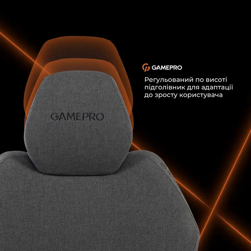 Крісло ігрове GamePro GC760DG Fabric Dark Gray - фото - №9
