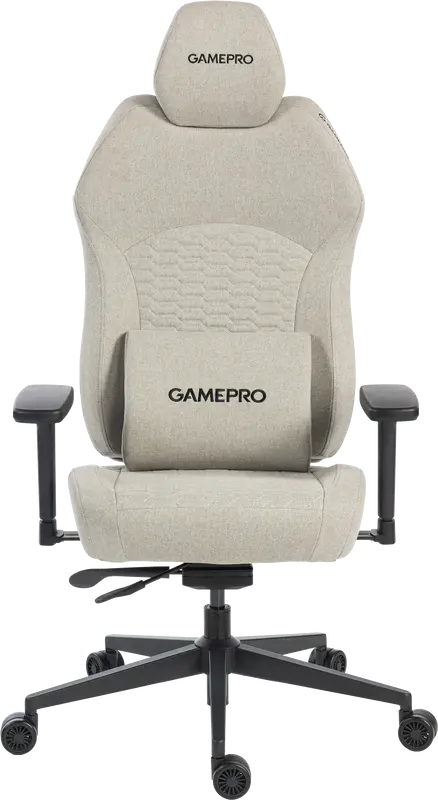 Крісло ігрове GamePro GC760LG Fabric Light Gray - фото - №0