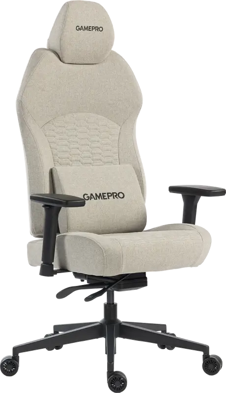 Крісло ігрове GamePro GC760LG Fabric Light Gray - фото - №1