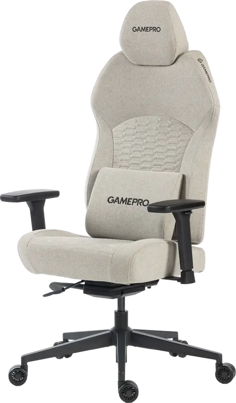 Крісло ігрове GamePro GC760LG Fabric Light Gray - фото - №5