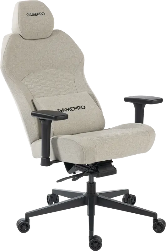 Крісло ігрове GamePro GC760LG Fabric Light Gray - фото - №6